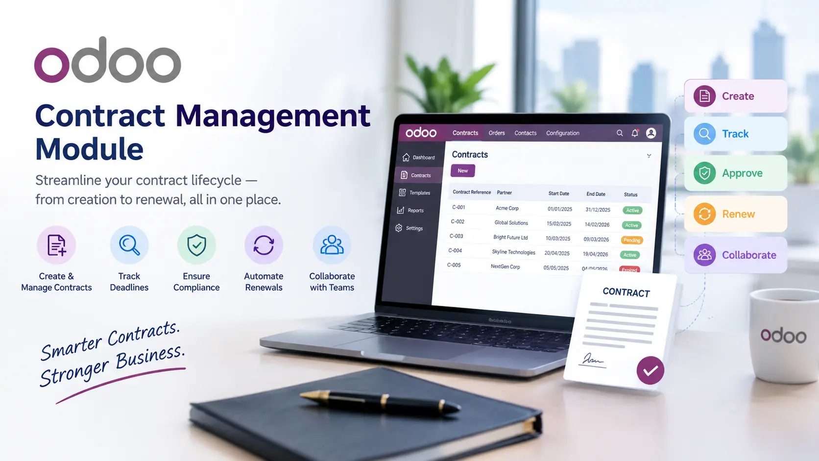 Odoo Contract Management Module: Simplify Contract Lifecycle Management